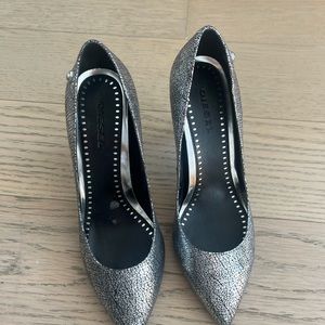 Diesel Silver Pumps